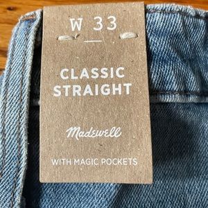 Madewell Classic Straight Jeans w/ Magic Pockets